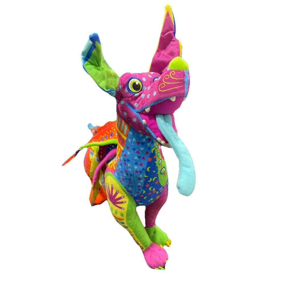 Disney Store Pixar Coco Dante Alebrije Rainbow Spirit Dog 15" Plush